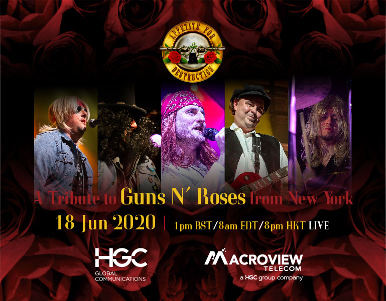 HGC x Macroview Gun N' Roses virtual live tribute concert Mobile